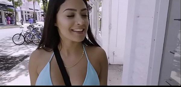  Hot latina surprises her stepbrother with a blowjob